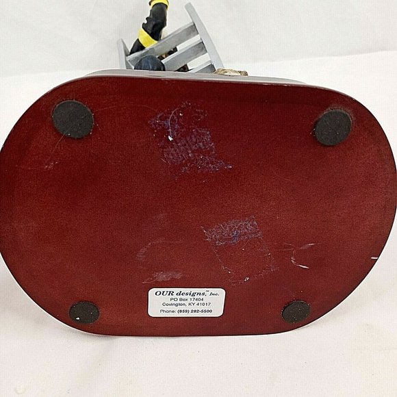 Vintage Our Designs Fireman Figurine Firefighter on Ladder with Hose Resin 12" - Picture 6 of 6